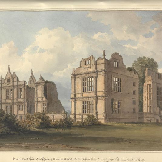 South East View of the Ruins of Moreton Corbet Castle, Shropshire; belonging to Sir Andrew Corbet, Bart.