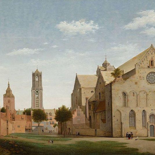 De Mariaplaats met de Mariakerk in Utrecht