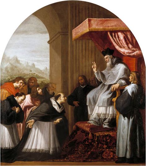 Saint Bruno and his Six Companions Visit Saint Hugo