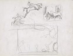 Various Studies of Jumping Horses with Jockeys