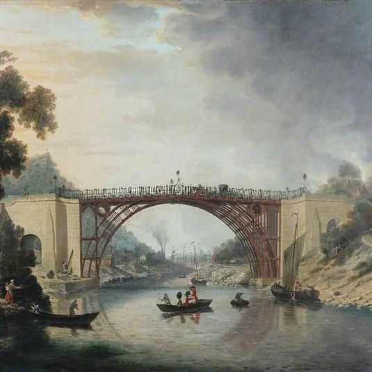 The Cast Iron Bridge near Coalbrookdale