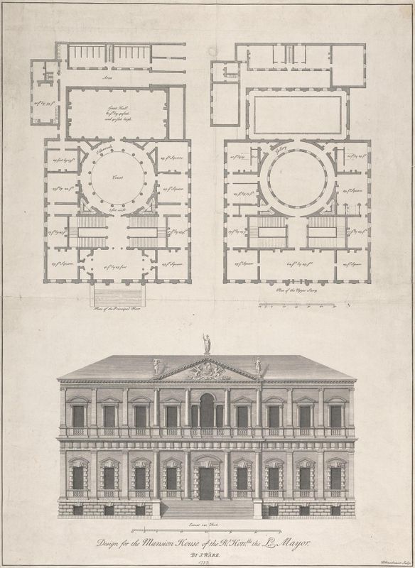 Design for the Mansion House of the Rt. Hon. The Lord Mayor