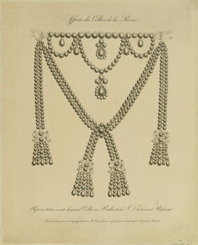 Affaire du Collier de la Reine/ Représentation exacte du grand collier en brillants des Sieurs Boëhmer et Bassange
