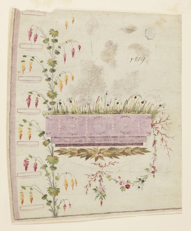 Design for Embroidered Waistcoat, pattern 1819 of the Fabrique de St. Ruf, "Gilet" design