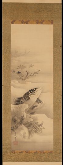 Carp [left of a triptych of Taigong Wang, Dragon, and Carp]
