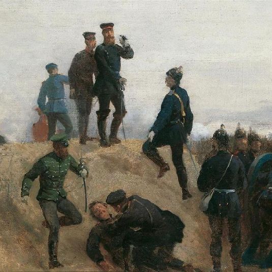 Kronprinz Friedrich Wilhelm Von Preußen Während Der Schlacht Von Sedan