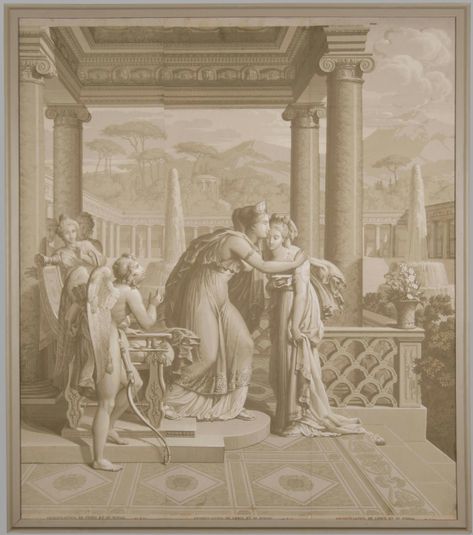 Wallpaper showing the Reconciliation of Venus and Psyche