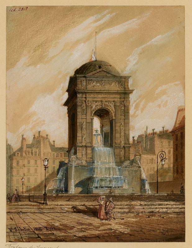 La fontaine des Innocents, en 1855