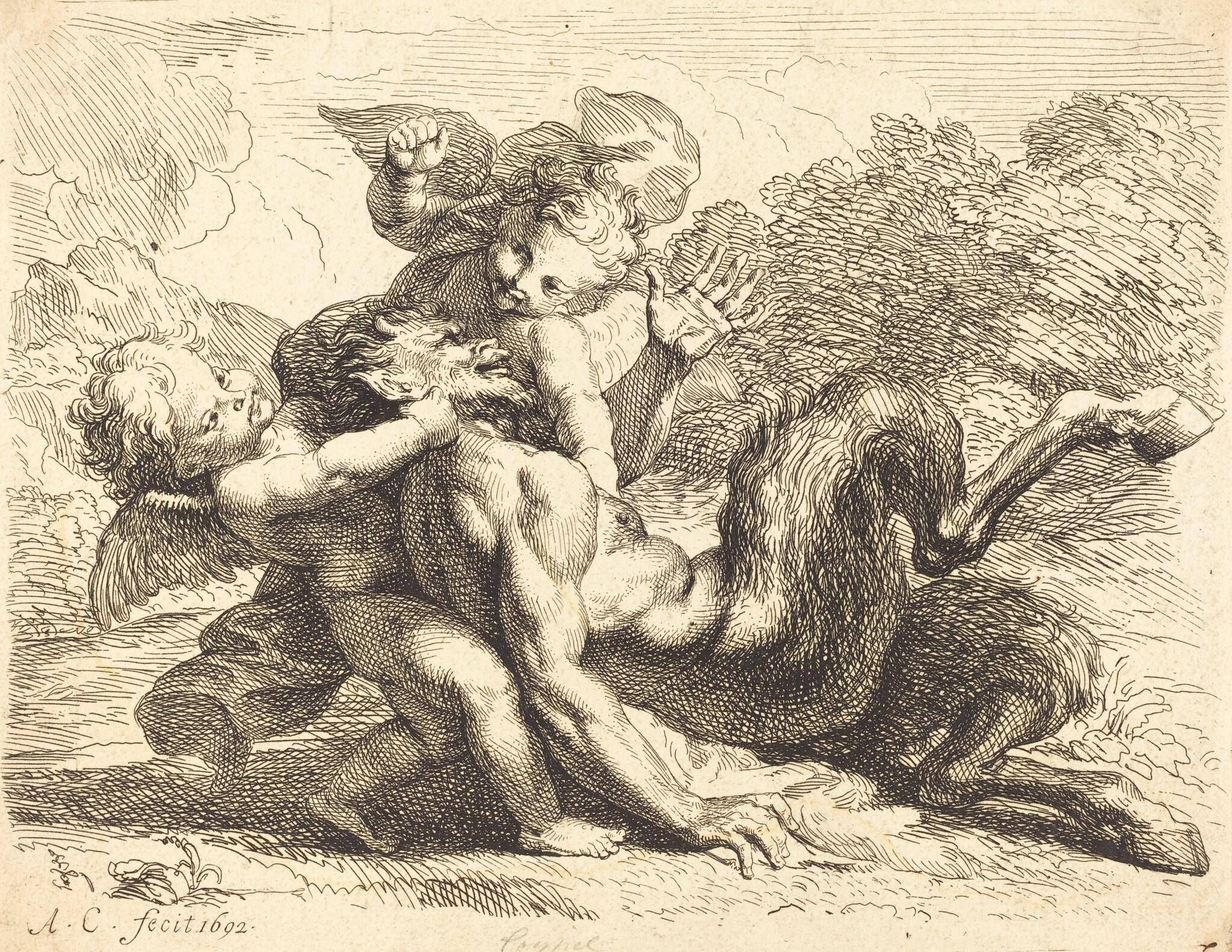 Pan Overcome by Putti