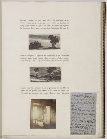 Album Chenay folio 10 recto, cinquième page de texte et 4 documents
