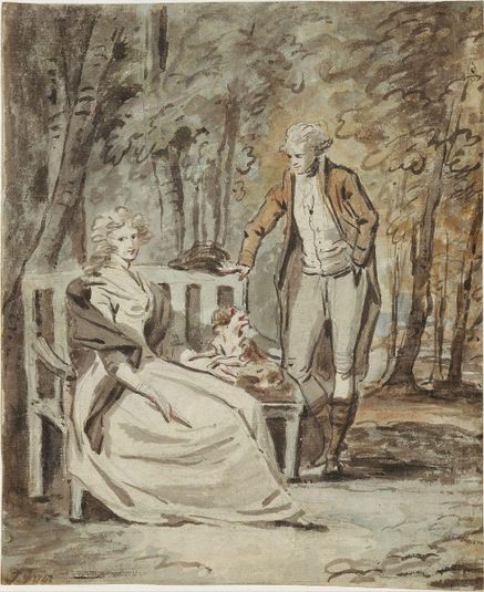 Study for a Portrait: A Lady and a Gentleman in a Park