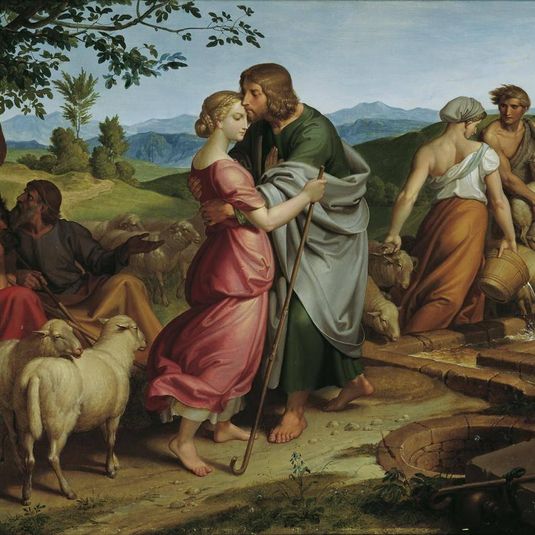 Jakob begegnet Rahel bei den Herden ihres Vaters