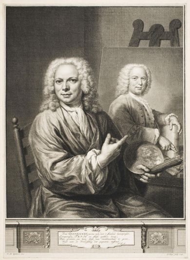Self Portrait of Jan Maurits Quinkhard Painting Pieter Tanje’s Portrait