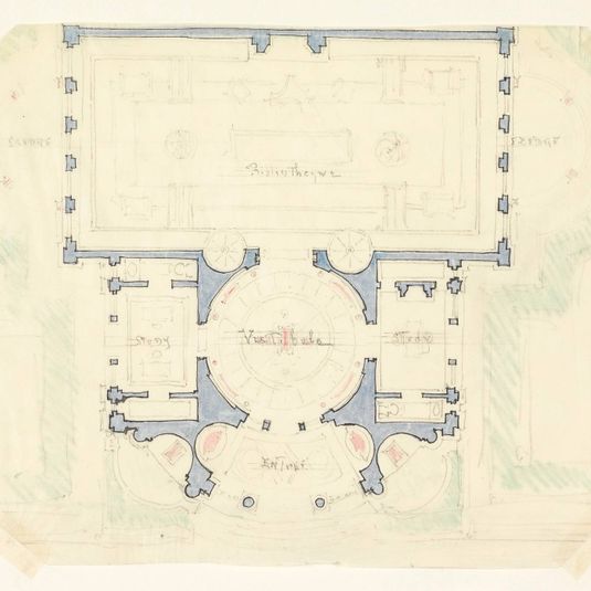 Sketch plan for proposed Morgan Library Museum