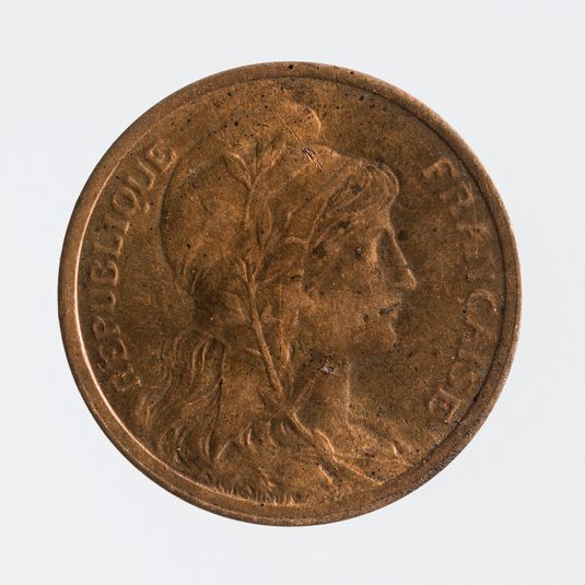 Pièce de 1 centime en bronze de la IIIe République, 1912