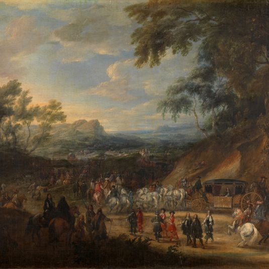 Luis de Benavides Carrillo Marquis of Caracena and his cortège (formerly Louis XIV setting out on a campaign)