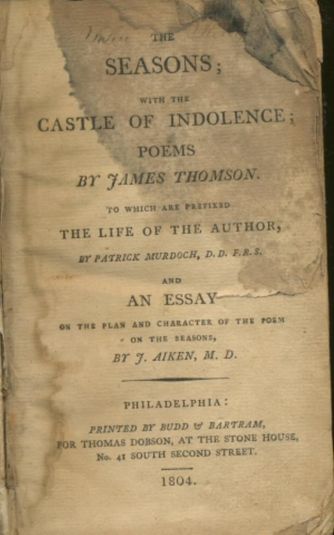 The Seasons; with the Castle of Indolence; Poems (756)