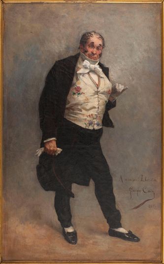 Portrait de Lhéritier (Romain Thomas, dit), acteur (1809-1885) dans le rôle de Cordenbois de "la Cagnotte" de Labiche
