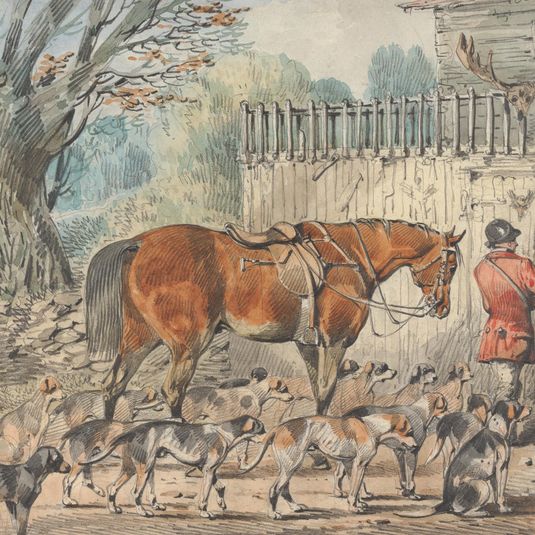 Foxhunting: Hunt Servants Returning Hounds to Kennels