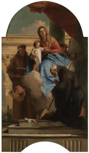 The Madonna appearing to Saint Anthony of Padua and Saint Francis of Paula
