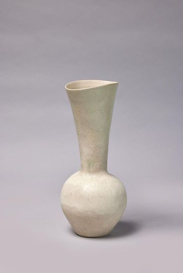 White vase with conical neck