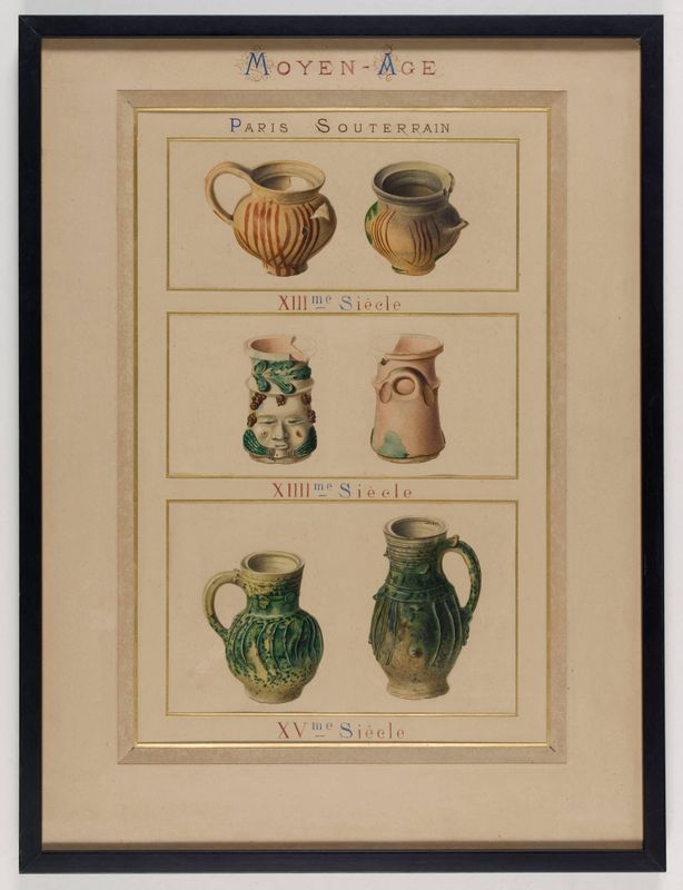 Relevé de poteries trouvés dans le sous-sol parisien