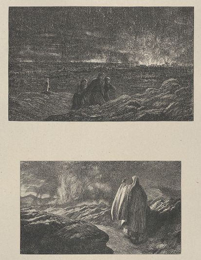 The Destruction of Sodom–Abraham Looking Towards Sodom (Dalziels' Bible Gallery)