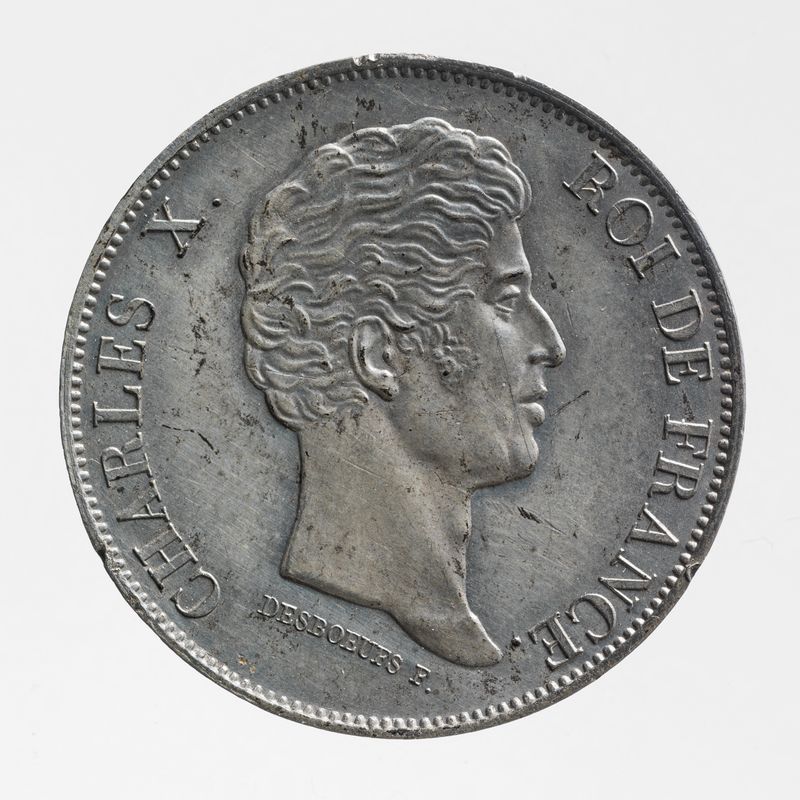 Essai pour la pièce de 40 francs de Charles X, 1824-1825