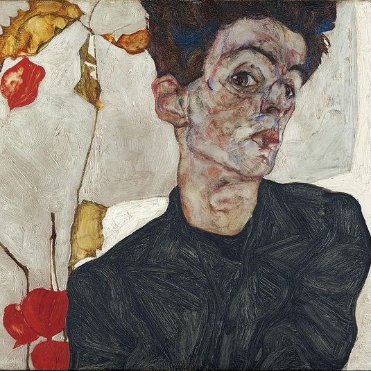 Self-Portrait with Physalis