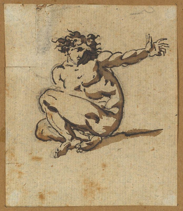 Study of a Male Nude (Althaemenes) in Despair