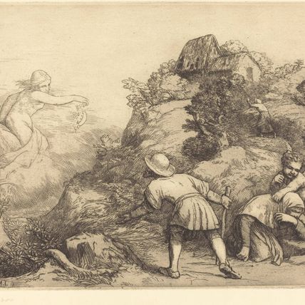 Allegory of the Peasant and Fortune (Le paysan et la fortune: Sujet allegorique