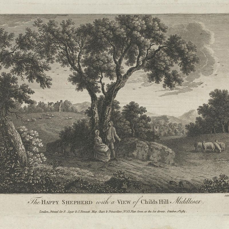 The Happy Shepherd with a View of Childs Hill, Middlesex