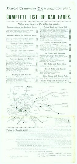 Poster of fares and routes