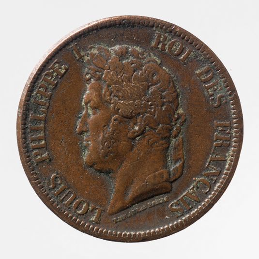 Pièce de 10 centimes des colonies francaises de Louis-Philippe, 1839