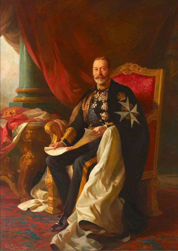 This is An Image of Hm King George V of the United Kingdom. He is Shown Wearing His Robes as Sovereign Head of the Most Venerable of the Hospital of Saint John of Jerusalem.