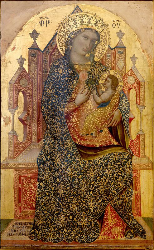 Virgin Enthroned and Child (Madonna of the Rose)
