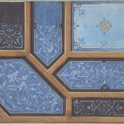 Design for Dining Room Ceiling, Château de Cangé