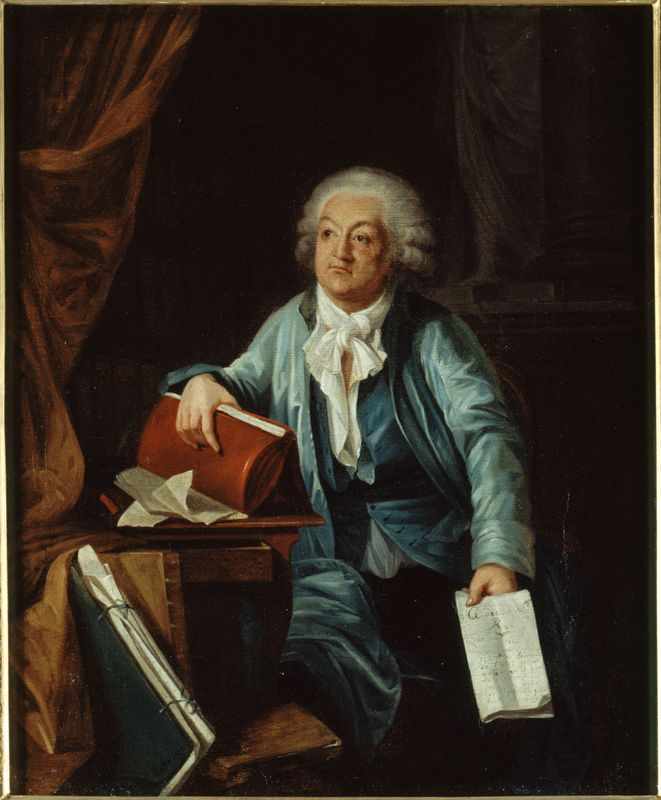 Portrait de Mirabeau (1749-1791) dans son cabinet de travail