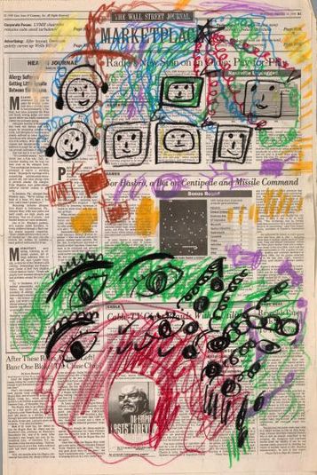 Untitled newspaper drawing