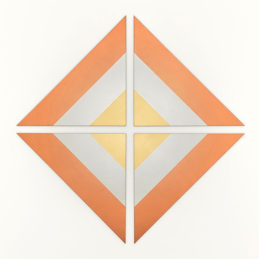 Gold, Silver and Copper (Triangular painting)