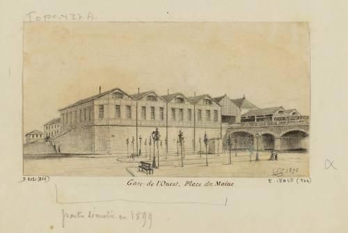 La première gare Montparnasse, ancienne gare de l'Ouest, 15ème arrondissement, Paris.