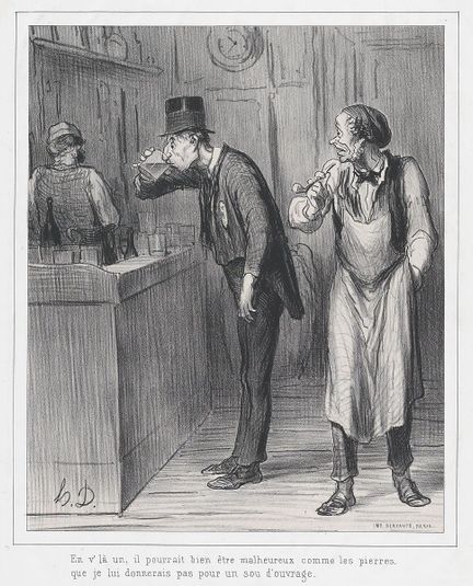This one may look as unhappy as a rock, before I would give him a job, published in Le Boulevard, June 8, 1862