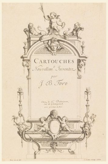 Title page from "Cartouches Nouvellement Inventez"