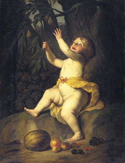 A Child Picking Fruit