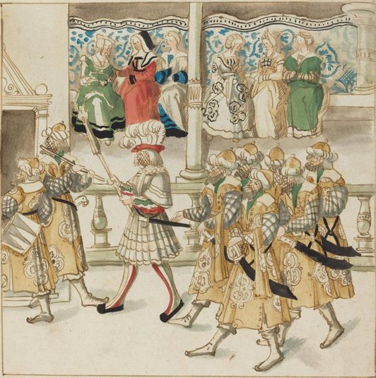 Parading Knights in Oriental Costume
