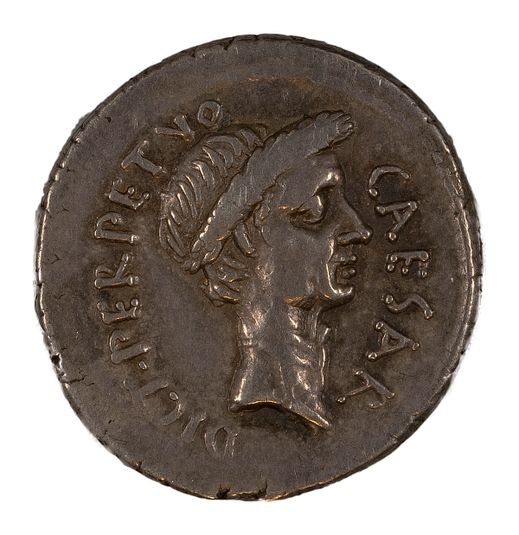 Denarius from Rome with Gaius Julius Caesar