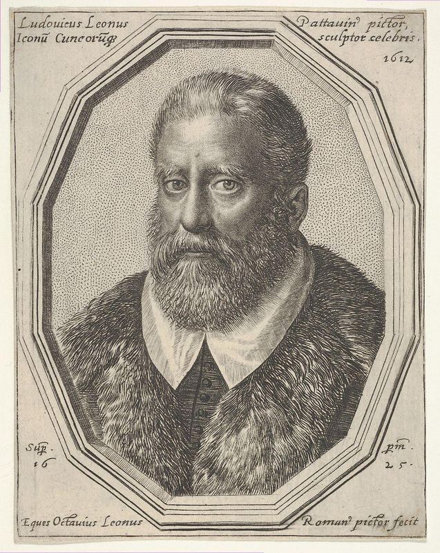 Ludovico Leoni, a bust-length portrait in a twelve-sided frame