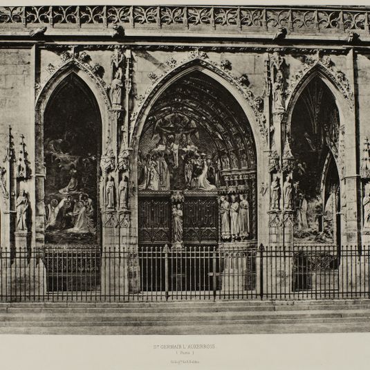 Héliogravure nº4 des "PRINCIPAUX MONUMENTS DE LA FRANCE", l'église Saint-Germain-l'Auxerrois, 1er arrondissement, Paris.