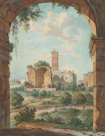 Views in the Levant: Rome with Ruins seen Through an Archway
