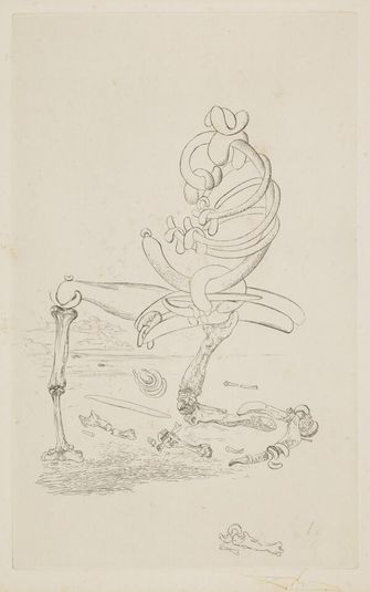 Untitled (Composition with Skeleton Figure) from 'Les Chants de Maldoror'